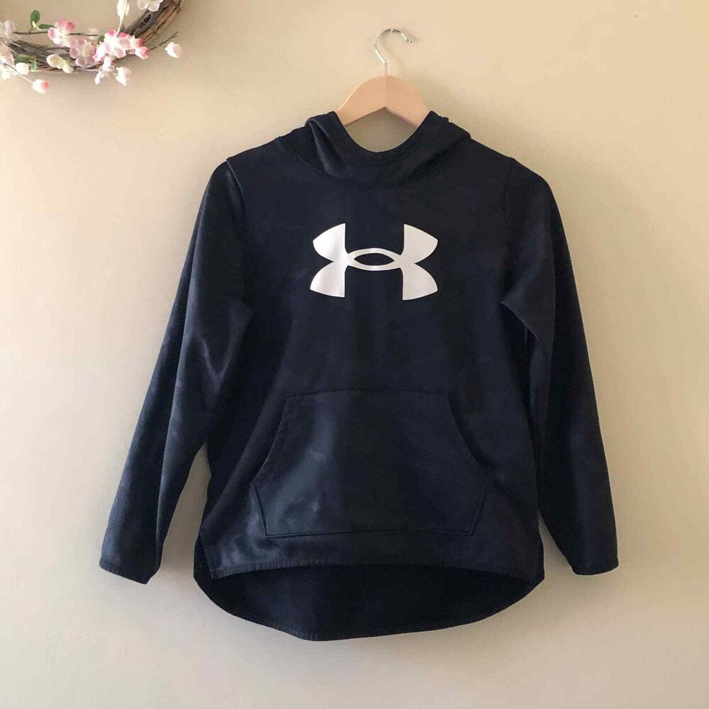Under Armour Camo Hoodie Pullover Black Size XL youth